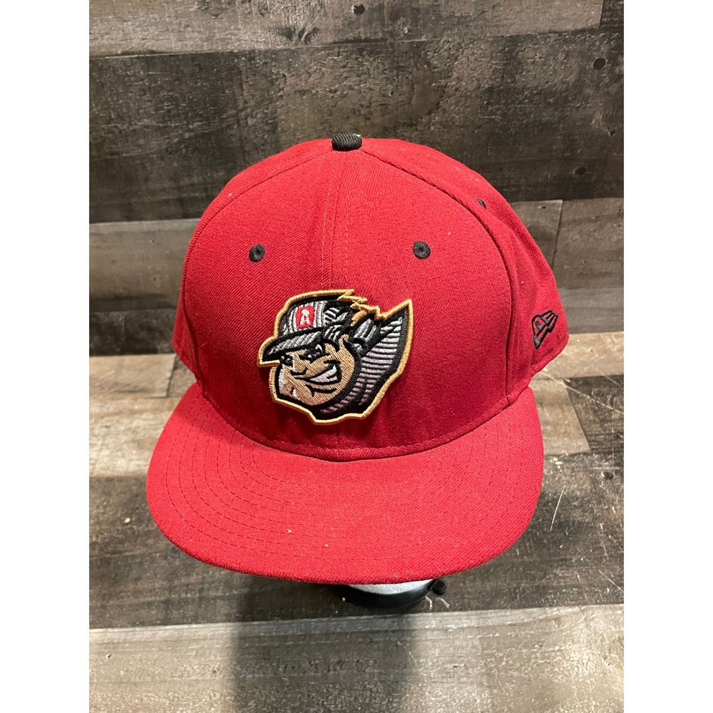 Altoona Curve Strapback Hat New Era Baseball Cap Red MILB MLB 7  3/4 Fitted